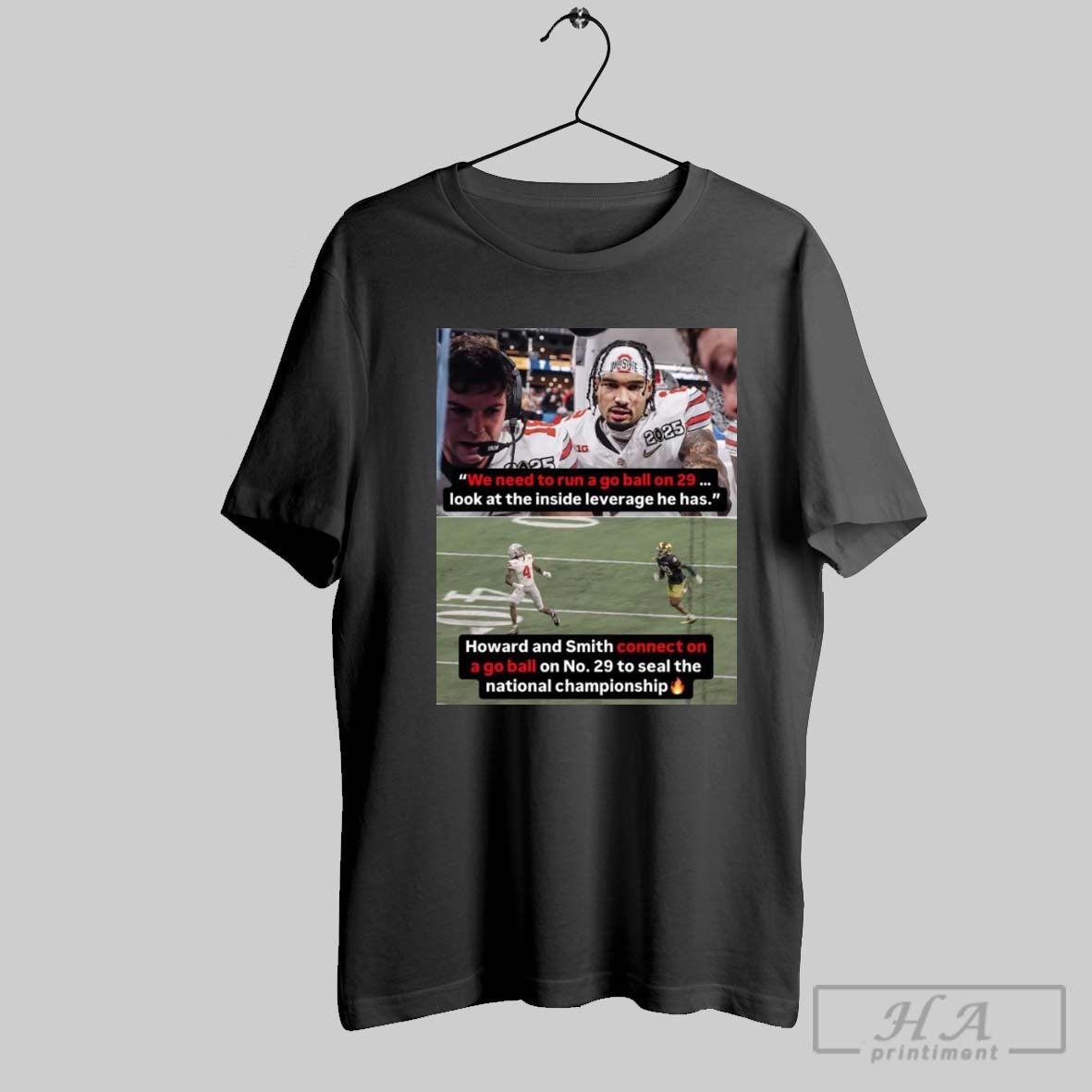 Poster Ohio State Football Emeka Egbuka Told Will Howard We Need To Run A Go Ball On 29 T Shirt