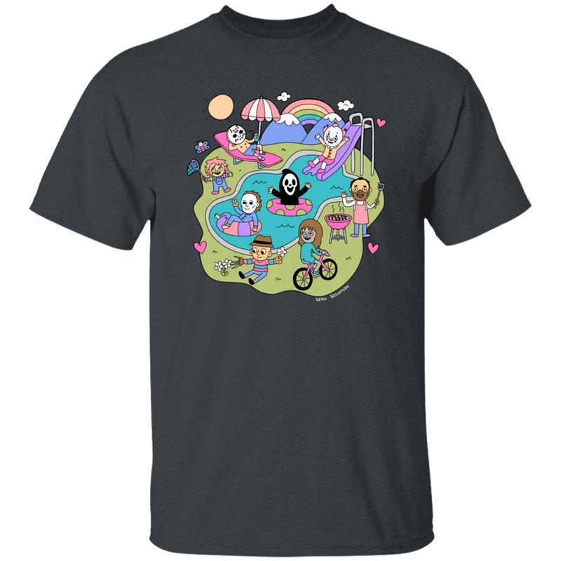 Horror Movie Pool Party  Tshirt Gift for Hiphop Band Funny Tshirt Unisex Funny Tshirt