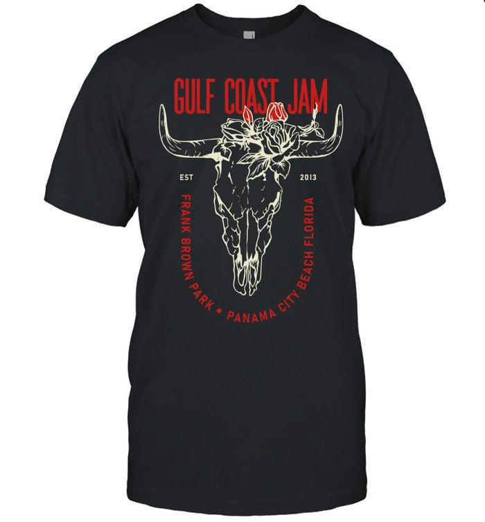 Gulf Coast Jam 2025 Skull & Flower Lineup Hot 2024 T Shirt