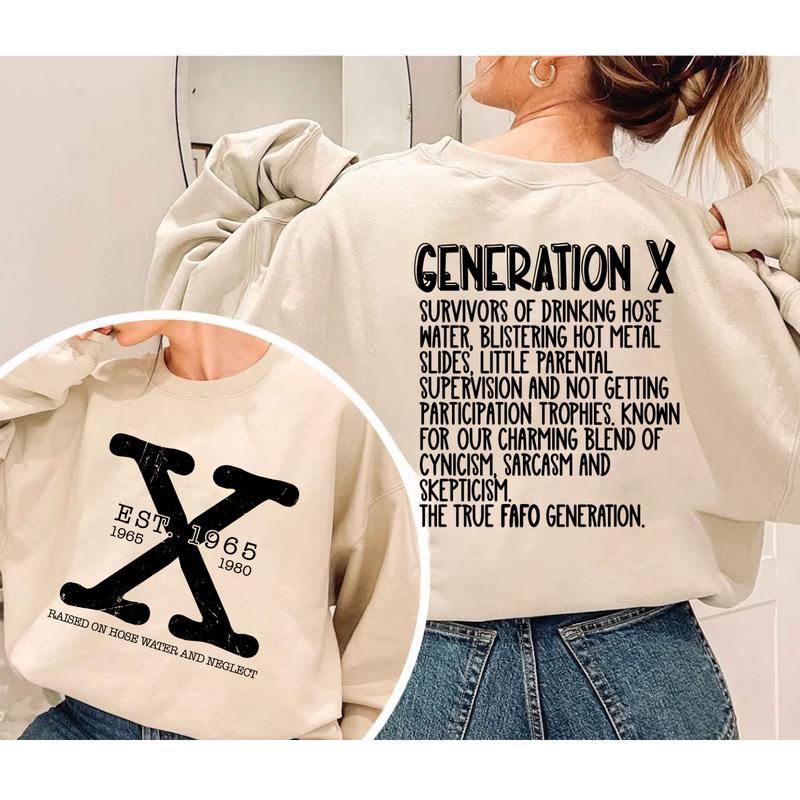Custom Year Gen X Memories 2 Side T-shirt, Generation X 1965-1980 Shirt V9
