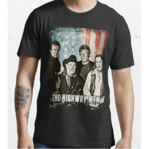 Country Music The Highwaymen T-shirt Johnny Cash Waylon Jennings Willie Nelson74 Menswear Top