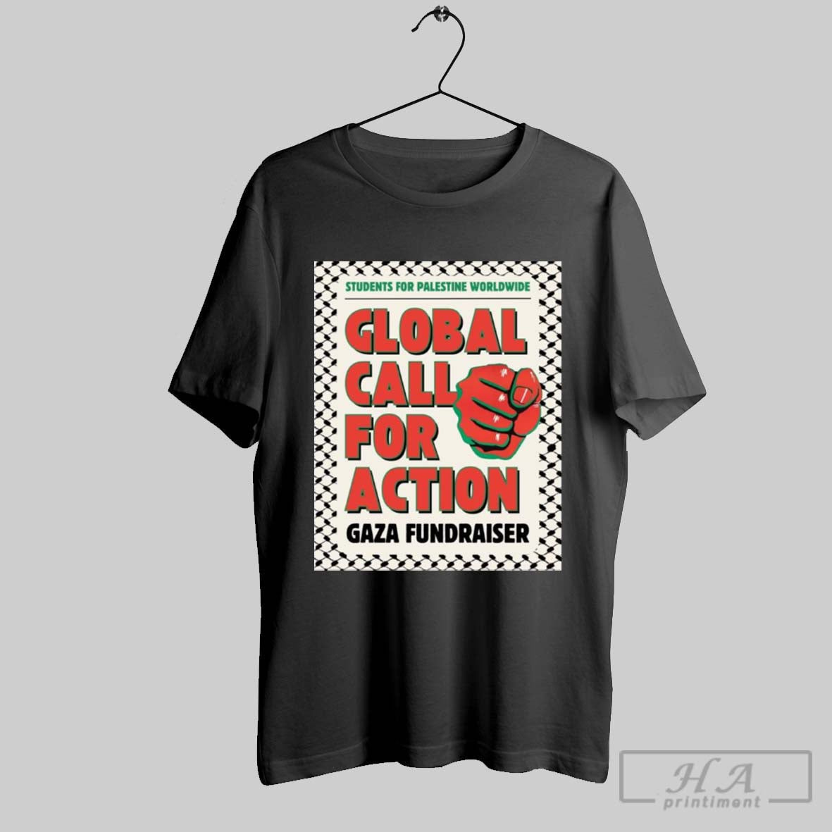 Poster Students For Palestine Worldwide Global Call For Action Gaza Fundraiser T Shirt