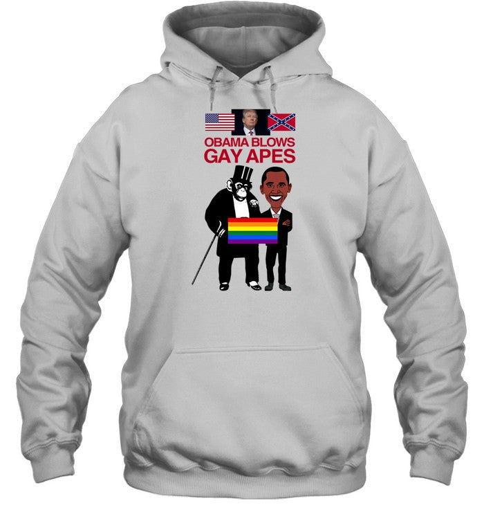 Obama Blows Gay Apes Hoodie