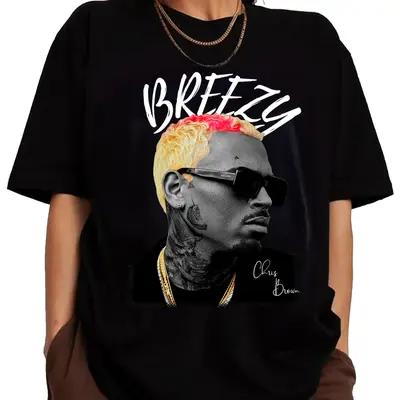 Chr1s Br0wn T-Shirt, Br33zy Music Graphic Tee for Enthusiasts, Commemorative Gift Apparel for Lovers of Urban Style and Unique Merchandise
