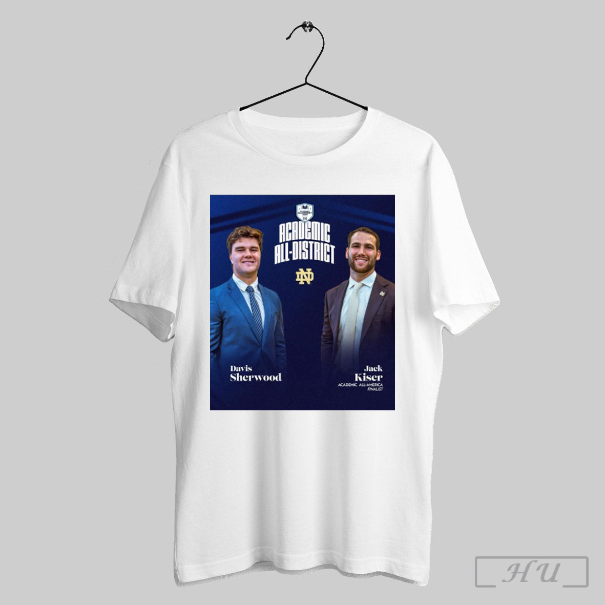 Poster Notre Dame Davis Sherwood And Jack Kiser Csc Academic All District Academic All America Finalist T Shirt