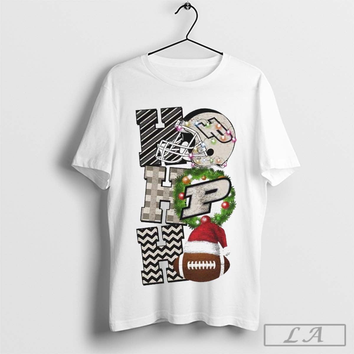 Purdue Boilermakers Football Christmas Ho Ho Ho Game Day T-Shirt
