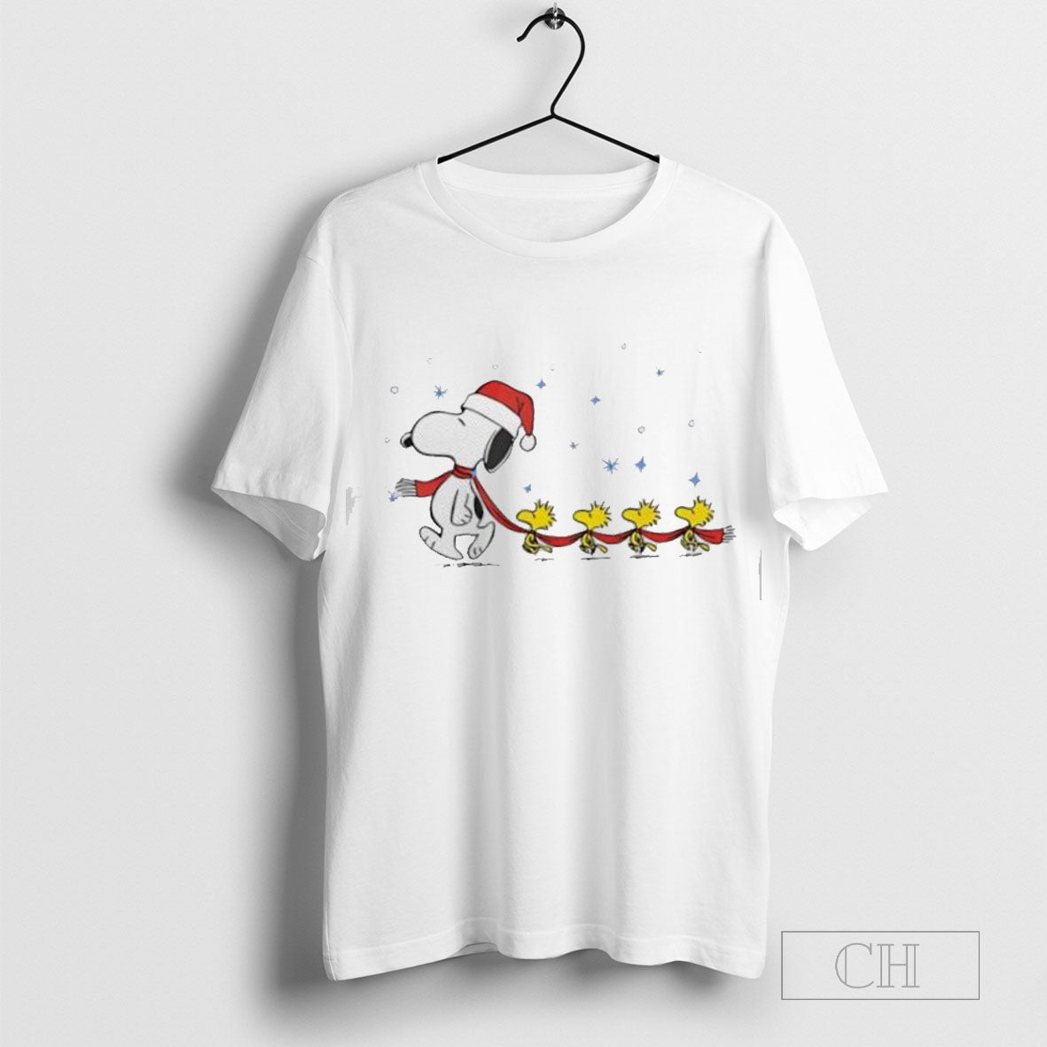 Snoopy and Woodstock Christmas Abbey Road T-shirt