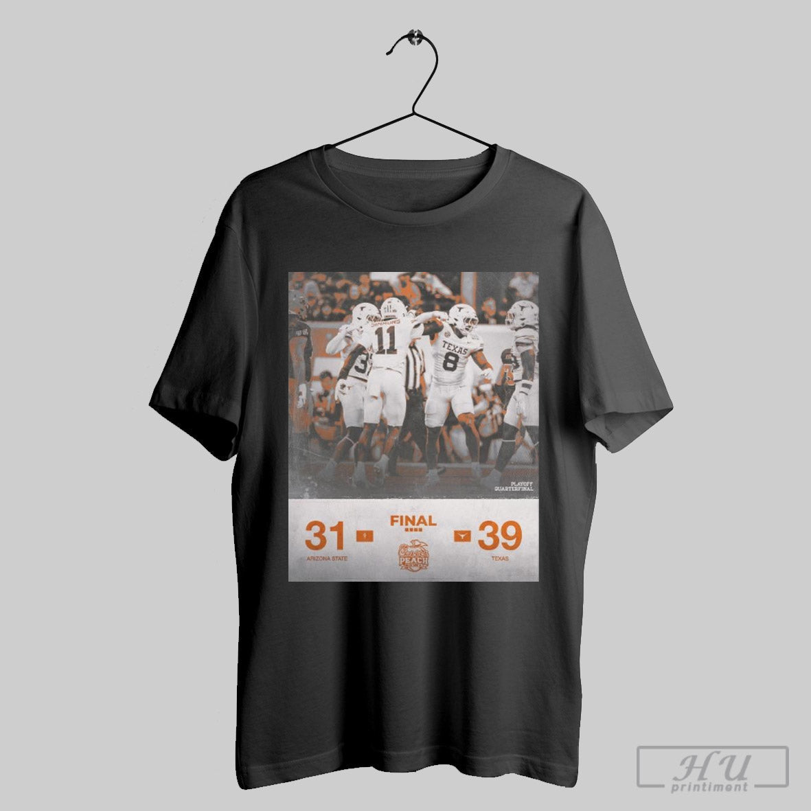 Survive And Advance Chil Fil A Peach Bowl Texas Longhorns Win Arizona State Sun Devils 39 31 Final Score Poster T Shirt