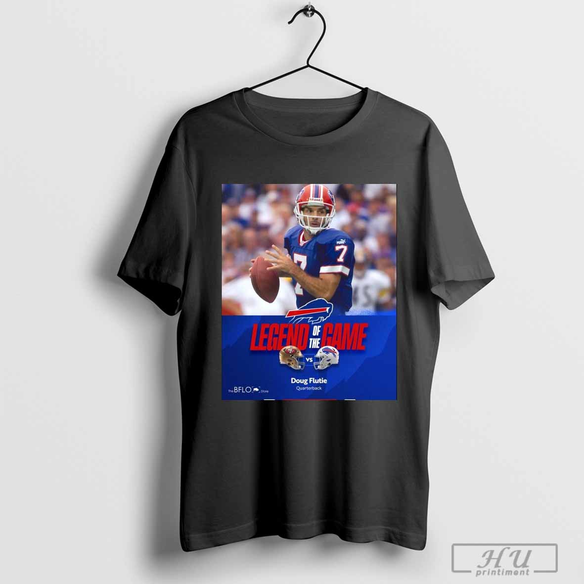 San Francisco 49ers Vs Buffalo Bills Legend Of The Game Doug Flutie Quarterback Poster T-shirt