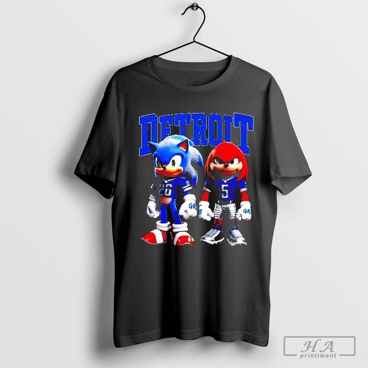Sonic Knuckles Detroit Football Lions And Gaming Fans shirt