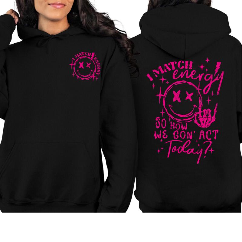 I Match Enegy Hoodie Cotton Menswear