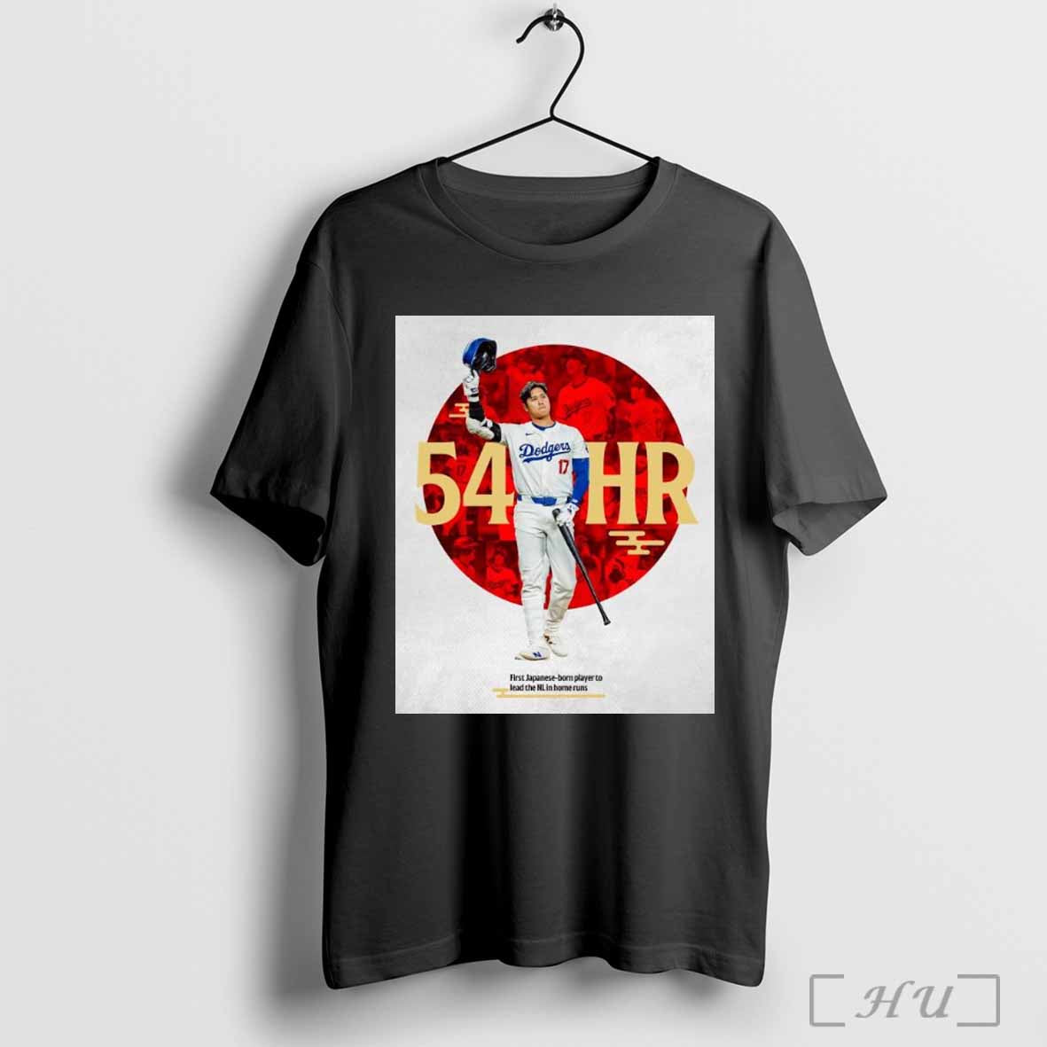 Shohei Ohtani LA Dodgers 54 HR First Japanese-Born Player To Lead The NL In Home Runs Poster T-shirt