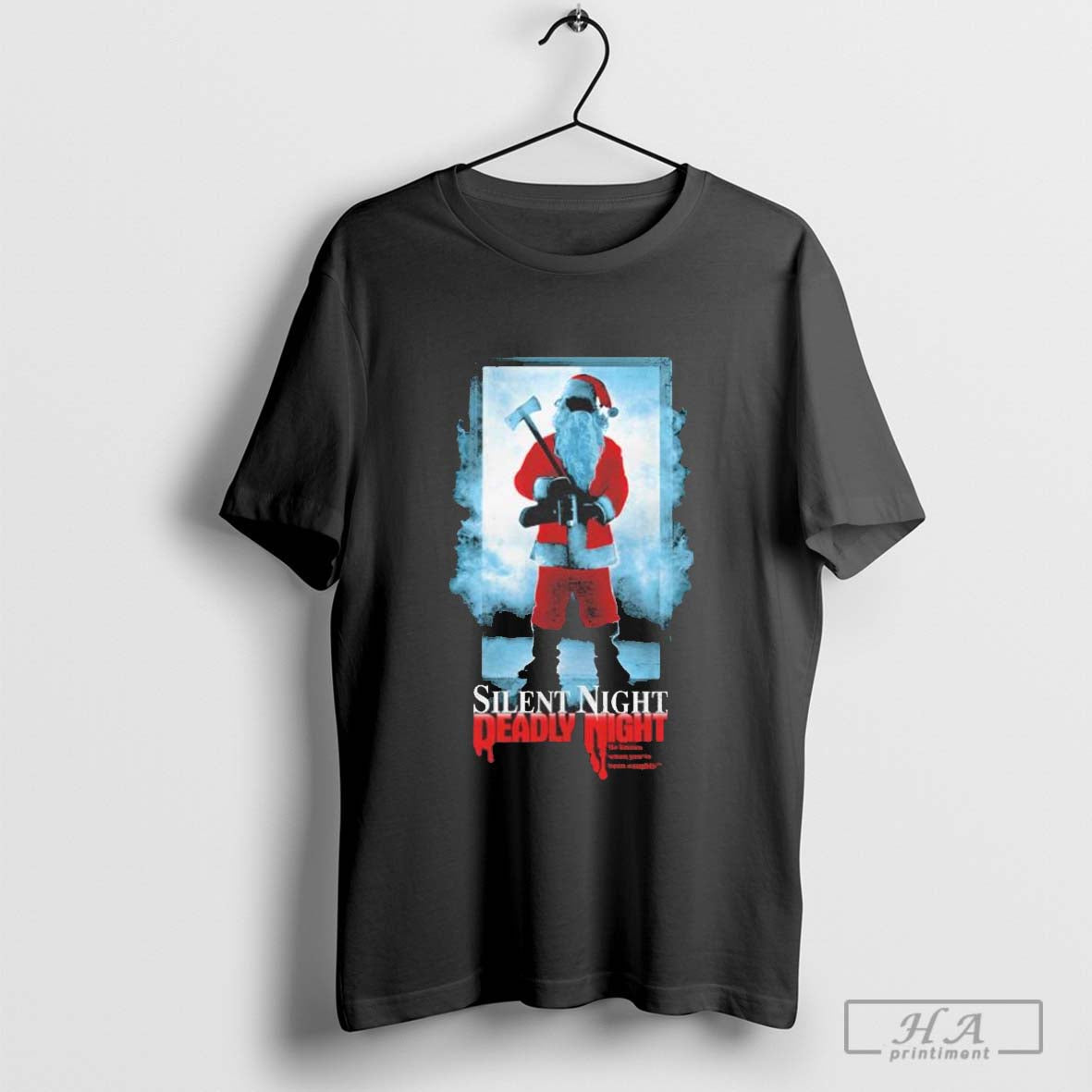 Silent Night Deadly Night Foreign He Know When Youâ€™ve Been Naughty Horror Christmas 2024 T-shirt