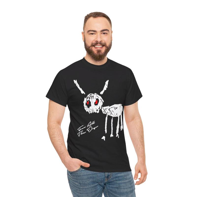 For All The Dogs Drake - Heavy BlendÃ¢â€žÂ¢ Graphic T-Shirt Casual Classic Cotton Menswear Retro Top Vintage Comfy Day Smooth Tee Underwear Streetwear Tshir