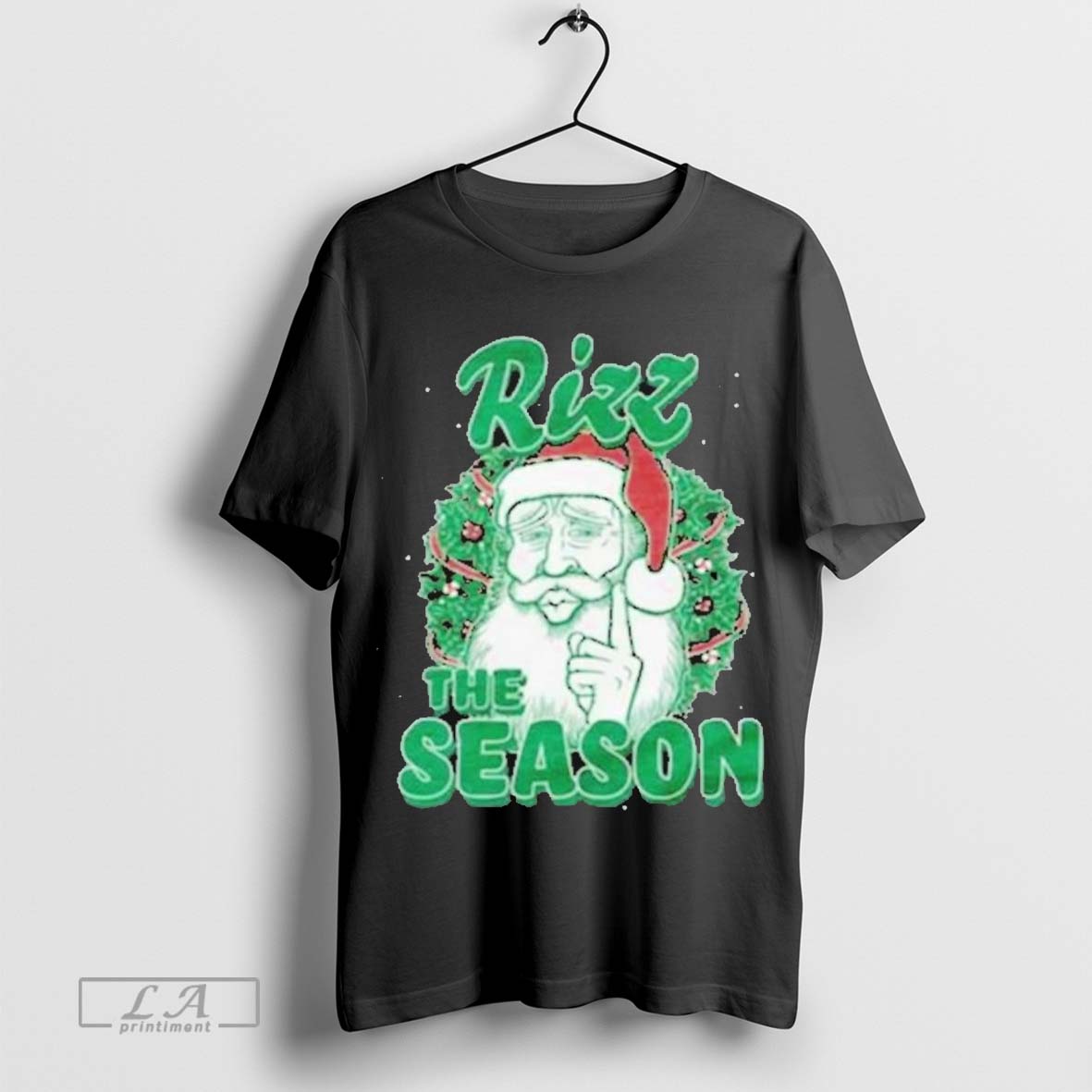 Santa Rizz The Season Green Santa Rizz Christmas Sweatshirt T-shirt