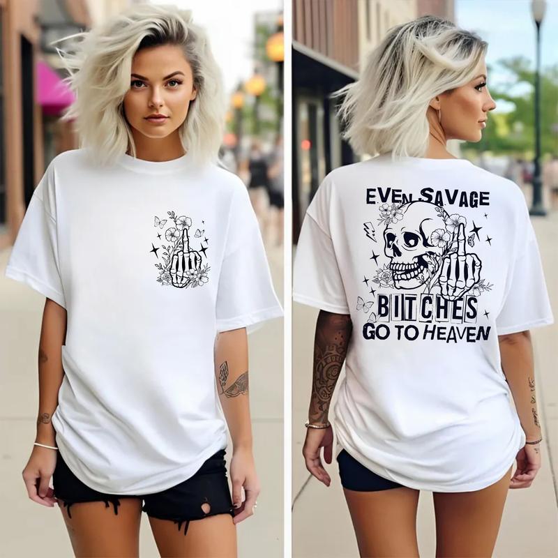 Even Savage Btches Go To Heaven Shirt, JeIIy RoII 2 Sides Tee, Country Fans Merch, Concert Outfit, Unisex Short Sleeve Tee Shirt, Casual Clothing