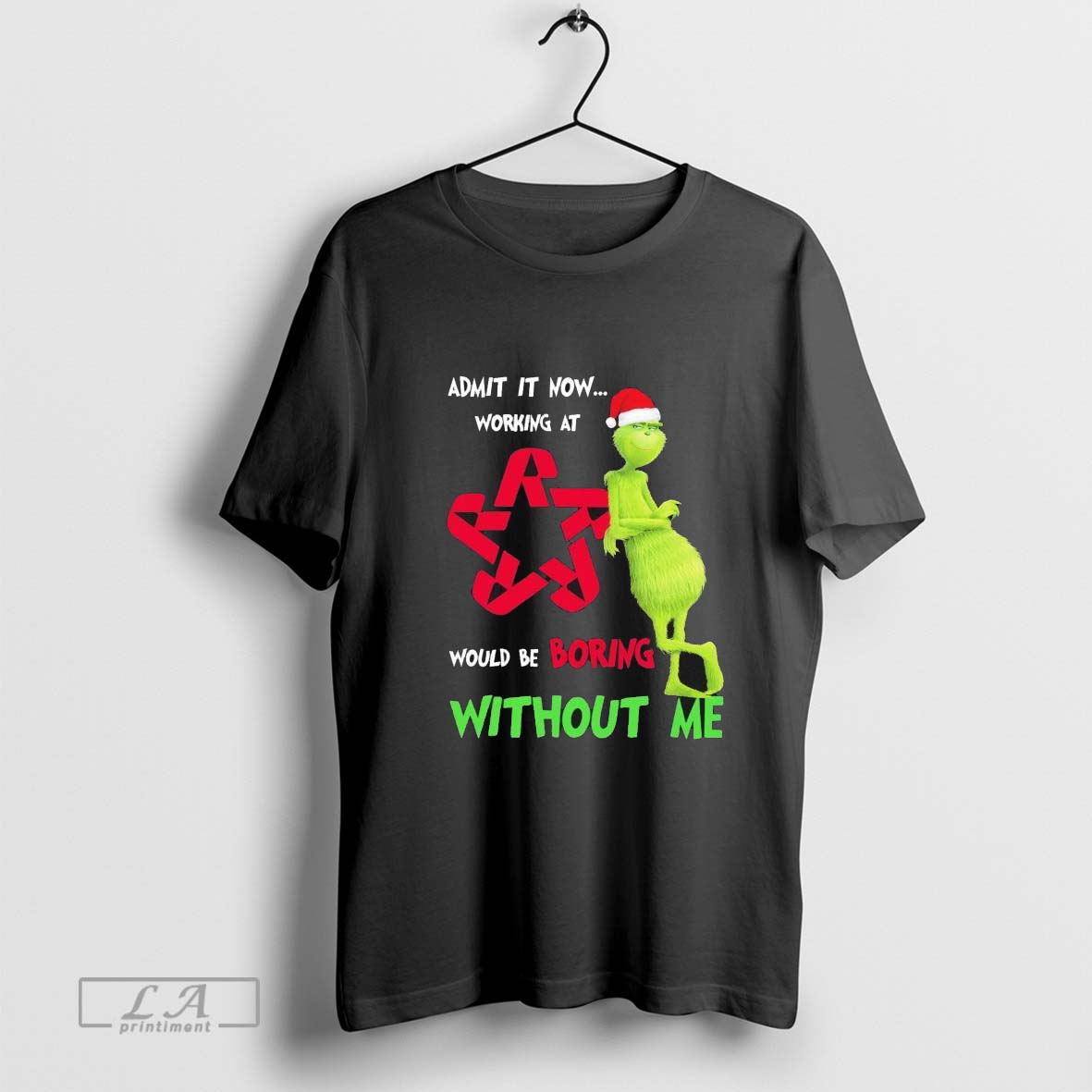 Santa Grinch Admit It Now Working At Republic Would Be Boring Without Me Christmas T-shirt