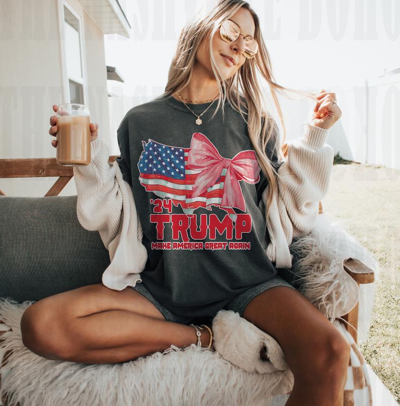 Trump Tee Trump T-shirt  MAGA Trump 2024 Size up for . Top Womenswear, trump shirts for sale Casual Shortsleeve Comfort Tshirt