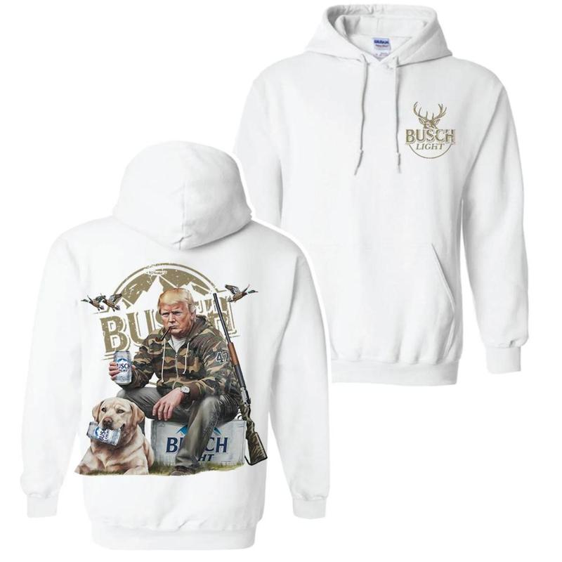 Trump Hunting Busch Light Beer 2 Sided Hoodie, Gun Trump Hunting Shirt, Trump Supporter Shirt For Color For Men and Women
