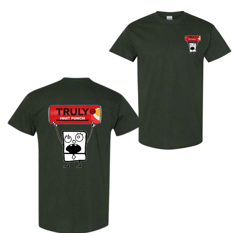 Truly Doodlebob T-shirt, Doodlebob Shirt, Truly Shirt, Double Sided Graphic Printed Unisex Classic Comfort Cotton T-Shirts for Men and for Women