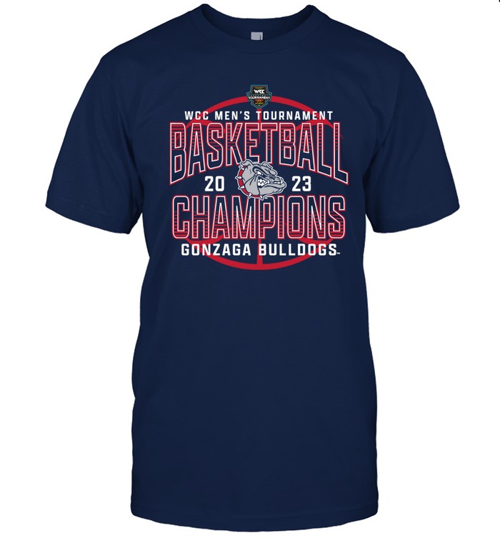 Gonzaga Bulldogs 2023 WCC Men's Basketball Conference Tournament Champions T-Shirt