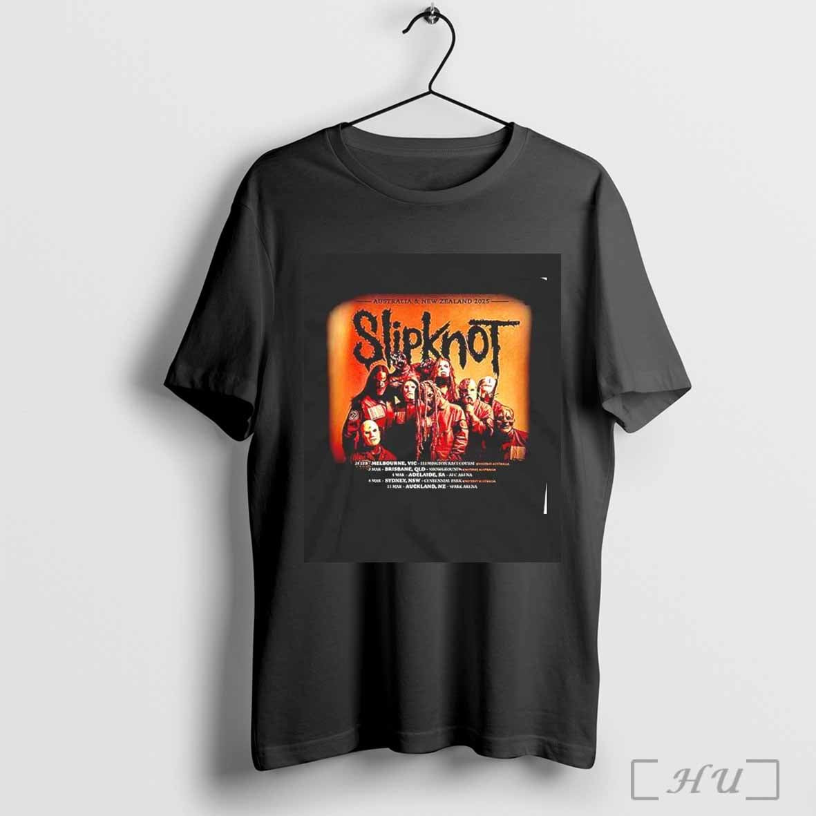 Slipknot Australia And New Zealand 2025 Tour Schedule List Dates T-shirt