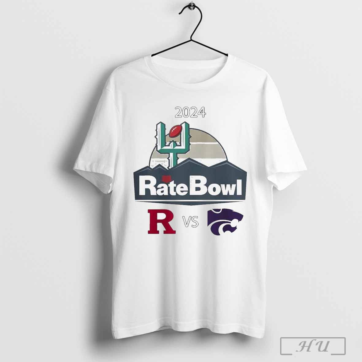 Rutgers Scarlet Knights Vs Kansas State Wildcats 2024 Rate Bowl On December 26th Ncaa Division T Shirt