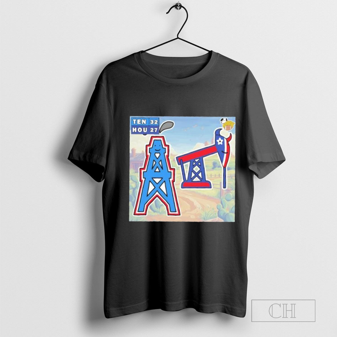 Tennessee Titans out produced the Houston Texans 32-27 caricature T-shirt