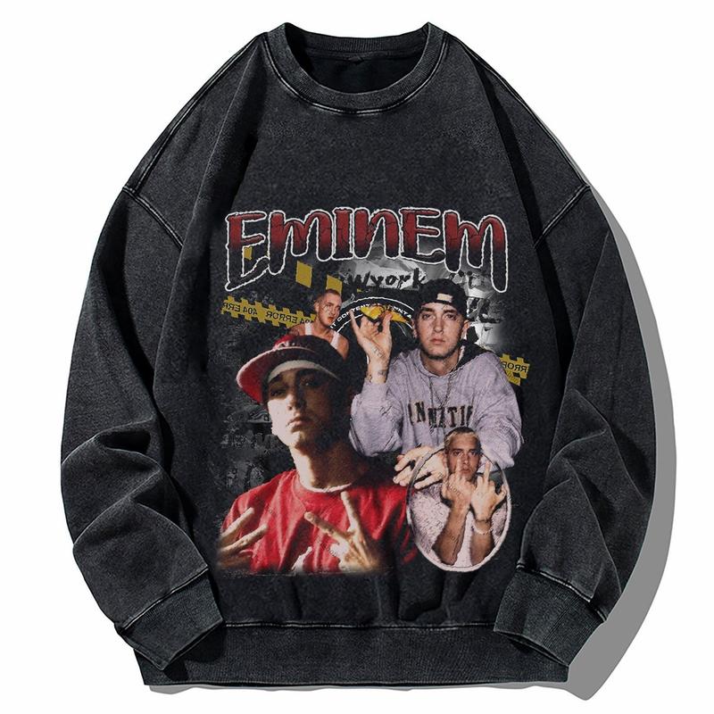 Eminem T-Shirt, Rapper Homage Graphic Unisex T-Shirt, Singer Sweatshirt, Eminem Retro 90's Fans Hoodie Gift for Rapper Fan Hip Hop, Rap Legend Sweater