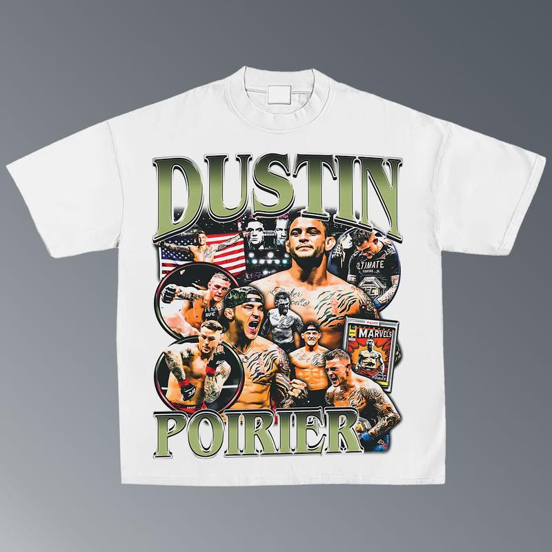 DUSTIN POIRIER TEE, Boxing T-shirt, Boxer Tee, Sports Shirt, Athletic Tee, Workout T-shirt, Gift for Him Hoodie Sweatshirt Menswear Streetwear
