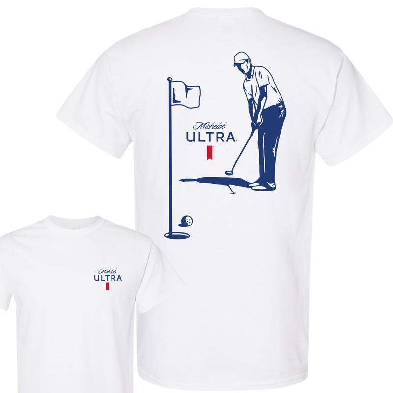 Michelob Ultra Golfing T-Shirt, 2 Side T-Shirt, Youthful & Vibrant, Every Size AvailableVariant, For Men