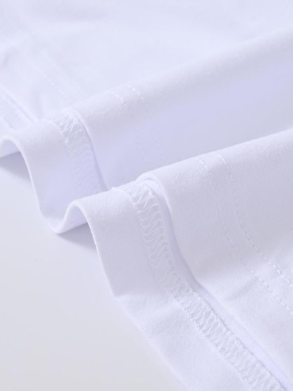 Men's Letter Print Round Neck GraphicÃ‚Â Tee, Regular FitÃ‚Â Casual Short Sleeve T-shirt for Summer, Men's Top for Daily Wear
