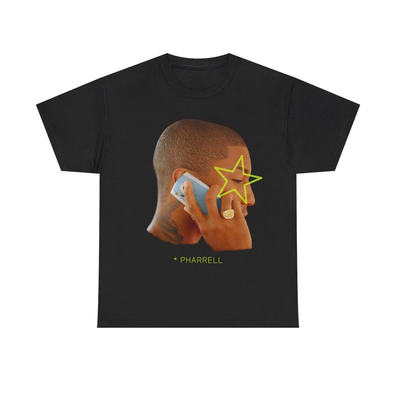 Pharrell Inspired Ã¢â‚¬Å“MegaStarÃ¢â‚¬Â Graphic Tee Casual Classic Cotton Menswear Retro Shirt T-Shirt Vintage Comfy