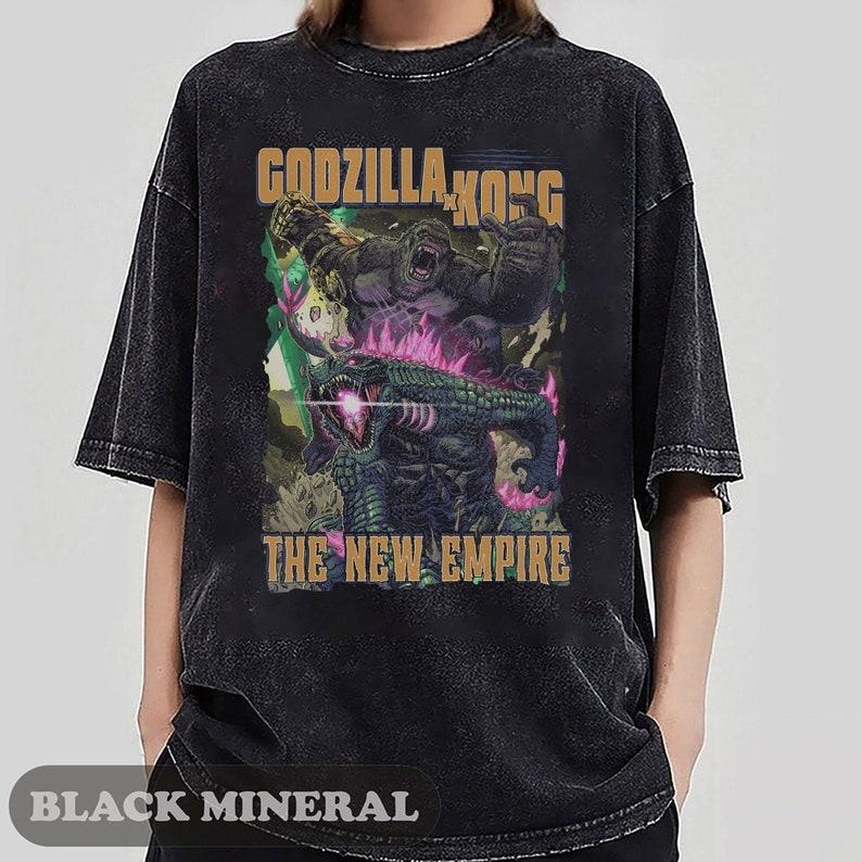 Vintage Godzilla X Kong The New Empire 2024 T-Shirt, Godzilla X Kong T-Shirt, Godzilla Movie T-Shirt, Godzilla Movie 2024 T-Shirt, Gifts