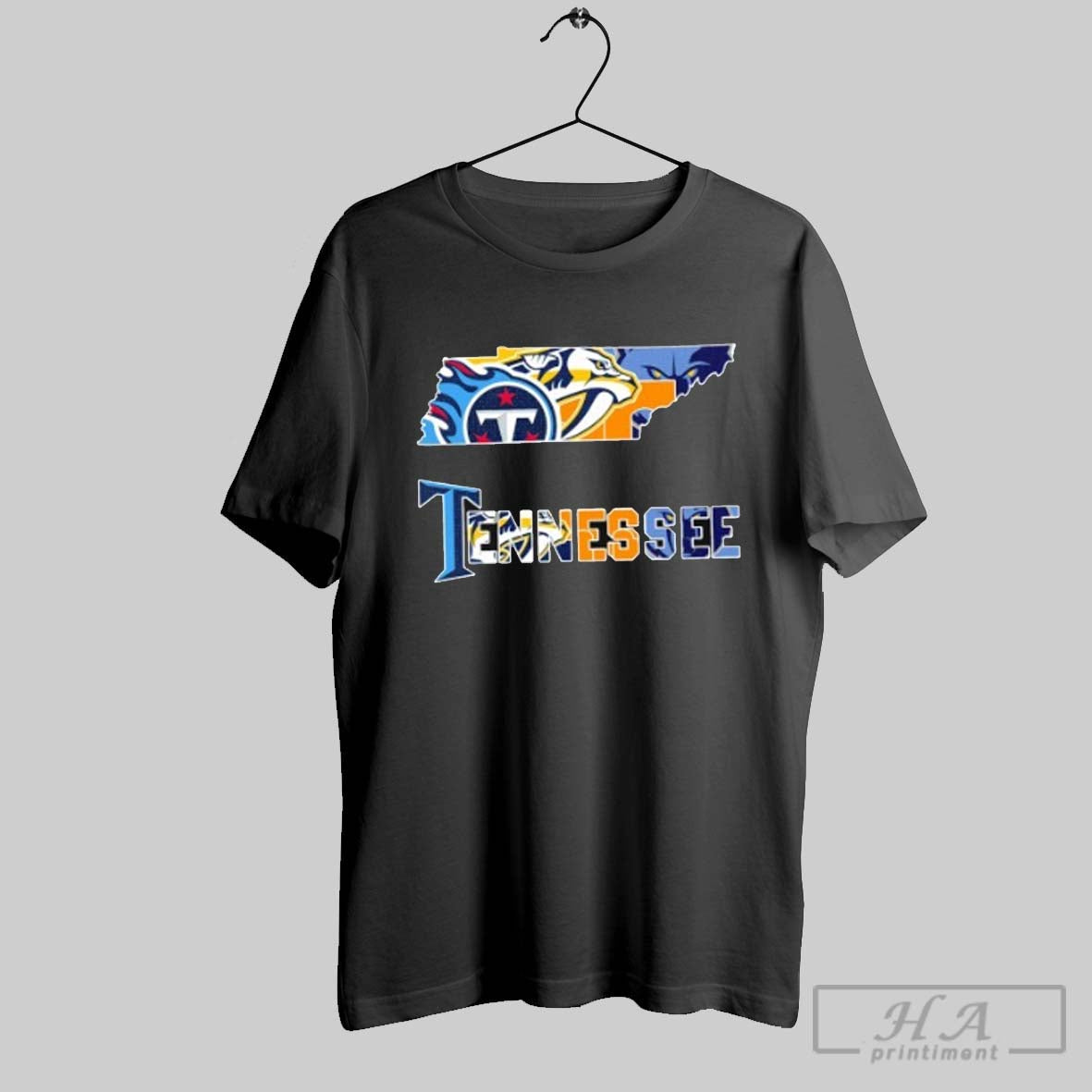 Tennessee Map Sports Teams Logo Shirt