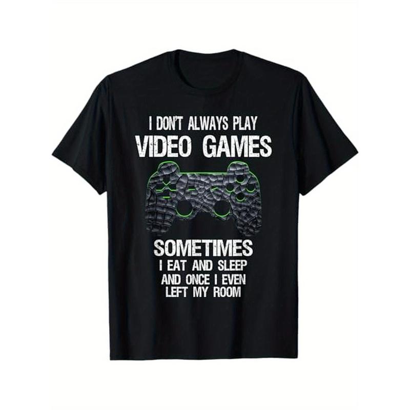 Funny Gamer Video Games Boys Teens T-Shirt - Classic Fit, Black, Cotton Blend, Cotton, Halloween Thanksgiving Christmas Gift for Men Women Family Frie