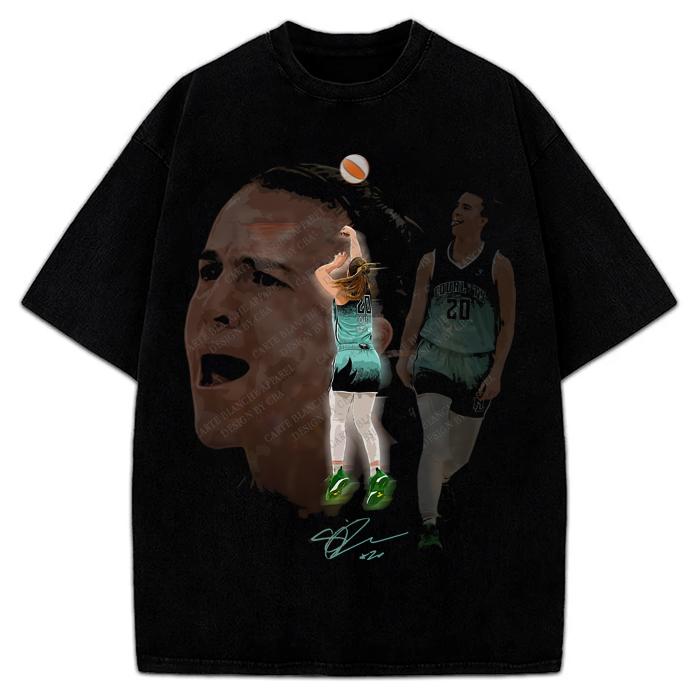 Sabrina Ionescu New York T-Shirt Women Basketball Fan Art Graphic Tee Game Winner