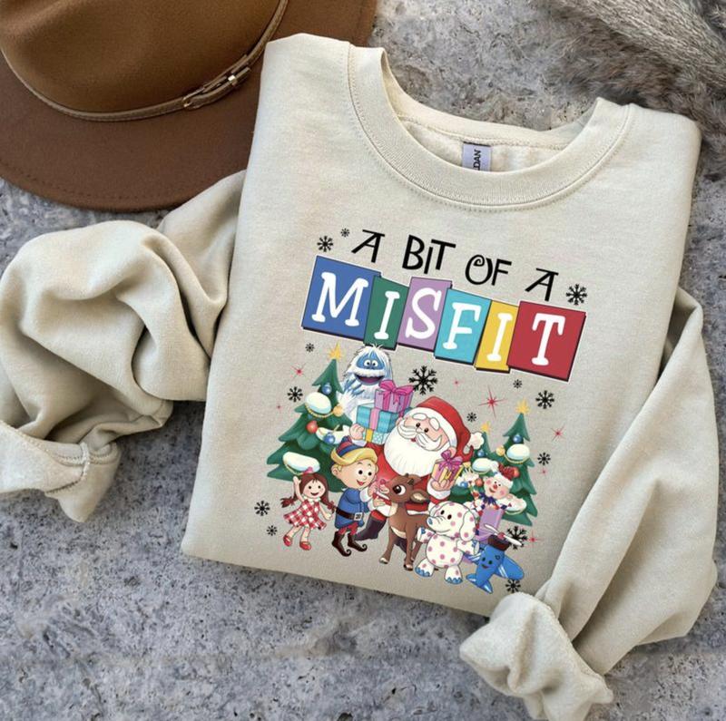 Rudolph The Red Nosed Reindeer Christmas Shirt/Sweatshirt/Hoodie, Retro Crewneck, Gift For Xmas, Cotton, Womenswear Tops