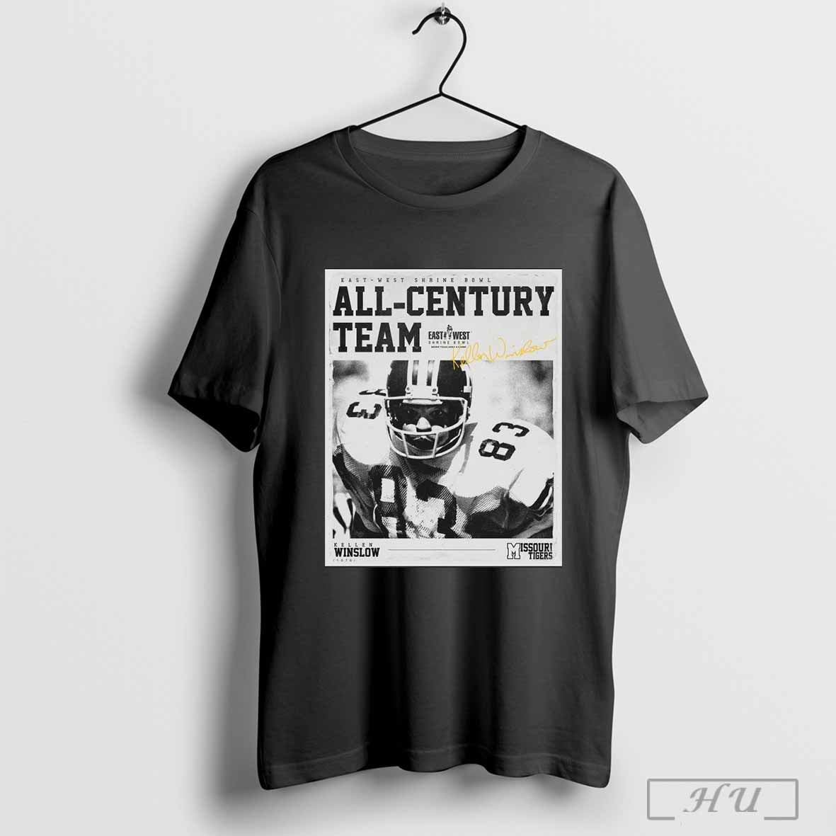 Poster Kellen Winslow Missouri Tigers East West Shrine Bowl All Century Team Signature T Shirt