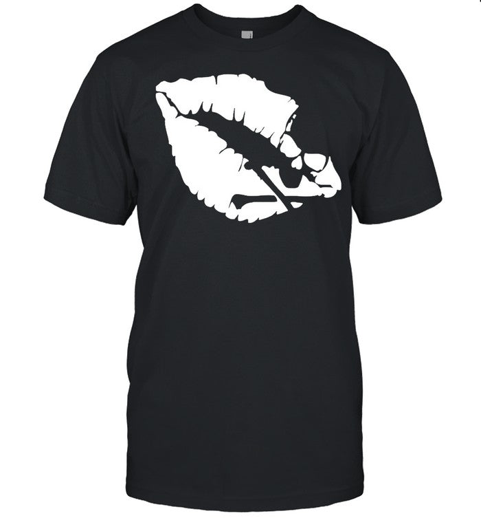 Sexy Pout Lip Lipstick Love Valentine Skull Cross Bones Lips shirt