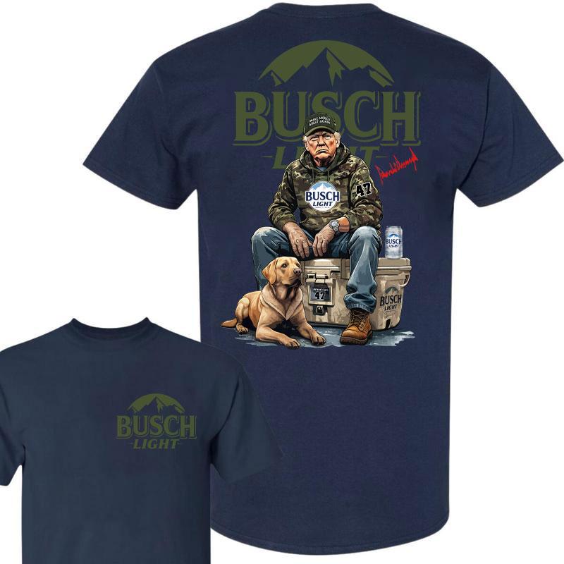 Trump Hunting Signature Busch Light Shirt , Trumpp won 47th president Election 2024, Trumpp Supporter,  signature Busch Light Shirt, Hunting Trump With Local Shirt Signature Full Sizes Full Color