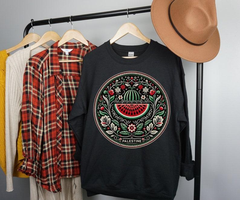 Palestine Sweatshirt ,Free Palestine, Fruit Sweatshirt ,Protest Shirt. Casual Collar Comfort Cotton