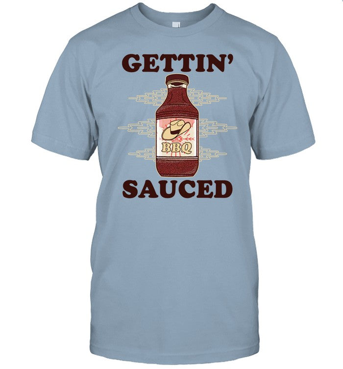 Gettin' Sauced Bbq t-shirt, hoodie, tank top, sweater and long sleeve t-shirt