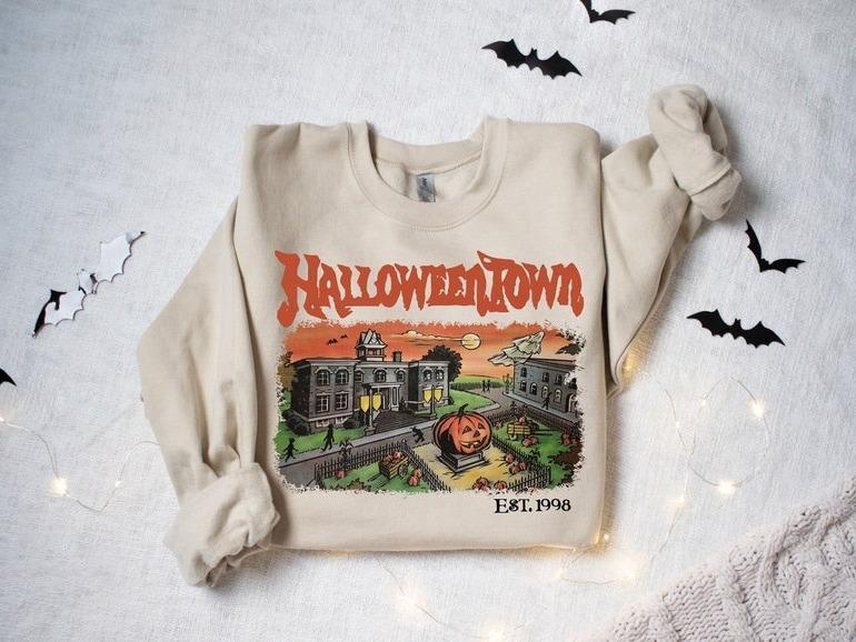 Halloweentown Est 1998 Sweatshirt, Halloweentown University, Retro Halloweentown Sweatshirt, Fall Sweatshirt, Casual Collar Comfort Cotton