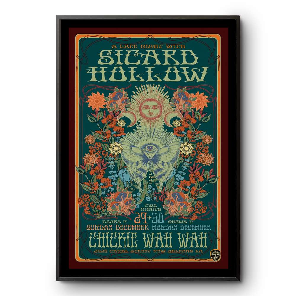 Dec 29-30 2024 Live Sicard Hollow Chickie Wah Wah New Orleans LA Poster