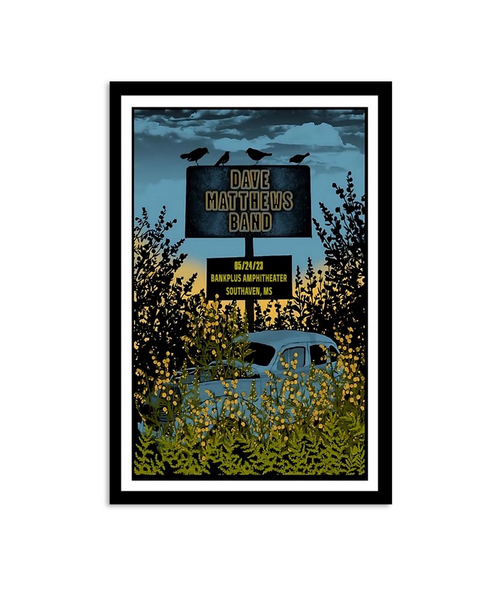 Dave Matthews Band Bankplus Amphitheater Southaven Mississippi May 24 Poster