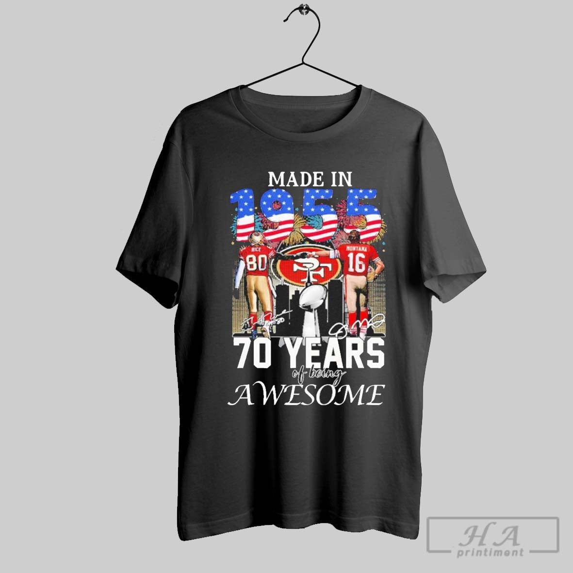 San Francisco 49ers Made In 1955 70 Years Of Being Awesome T Shirt