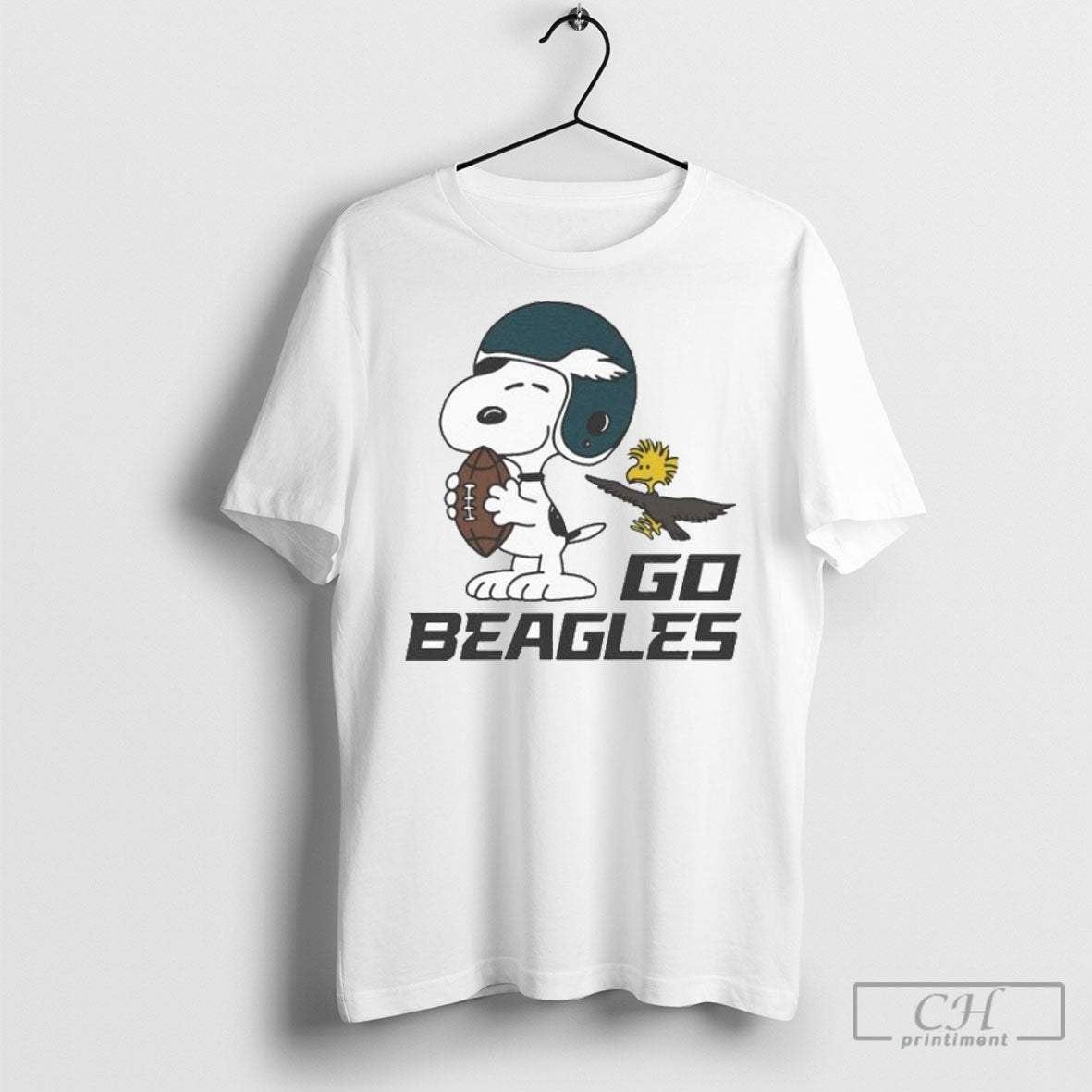 Snoopy And Woodstock Philadelphia Eagles Philly Go Beagles Helmet T Shirt