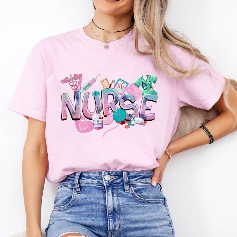Nurse Doodles Shirts, Nurse Week Appreciation, Nurse Superhero Sweatshirt, Nursing Student Shirt, Nursing School Shirt, RN Nurse Shirt, Full Size, Ful