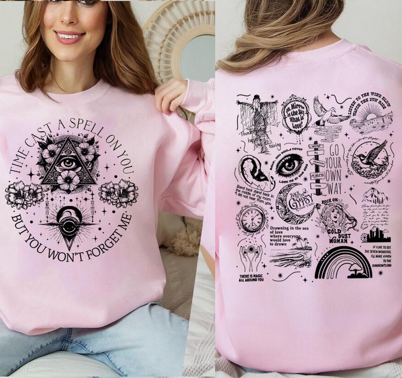 Time Cast A Spell On You But You Won't Forget Me 2 Sdile Shirt, Classic Rock Band Lover Sweatshirt, Retro Music Fan Gift, Festival Wear, Silver Tee